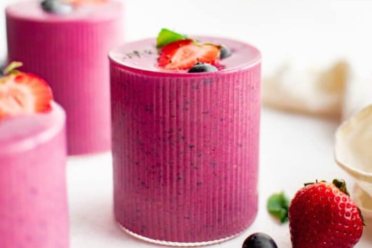 A glass of Beet Smoothie.