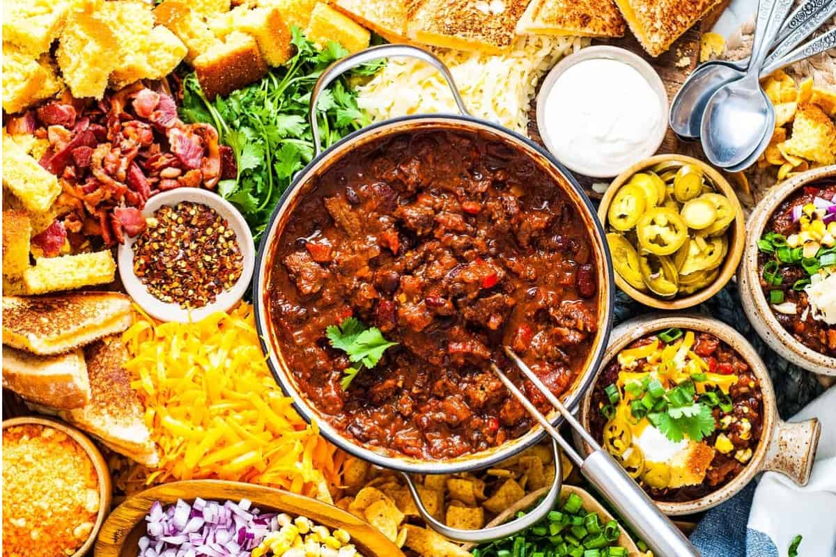 A dish of Hearty Beef Chili.