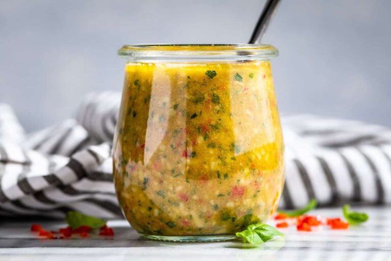A jar of Homemade Italian Dressing.