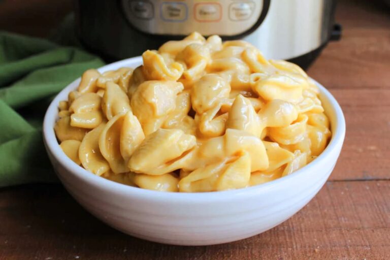 A bowl of Shells and Cheese in the Instant Pot.