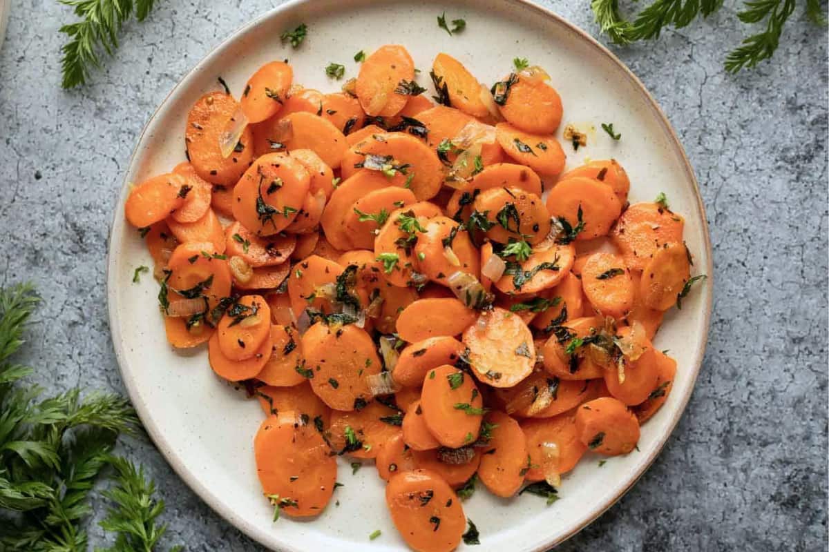 A bowl of Sauteed Carrots.