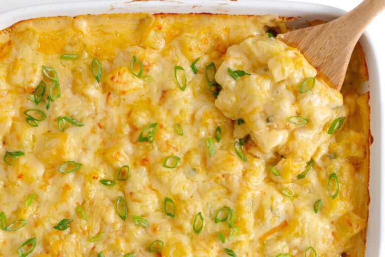 A dish of Cheesy Potatoes.