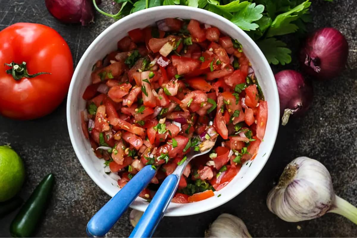 A bowl of Fresh Tomato Salsa.