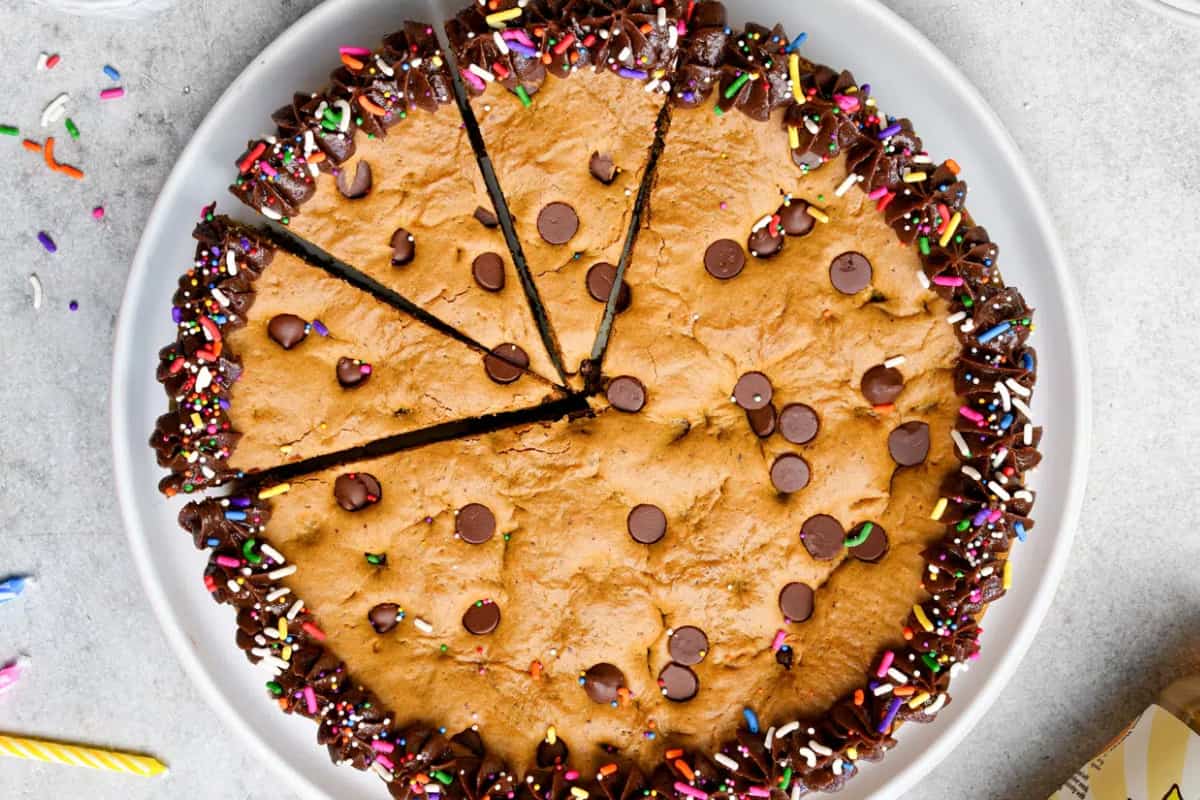 A plate of Gluten-Free Cookie Cake.