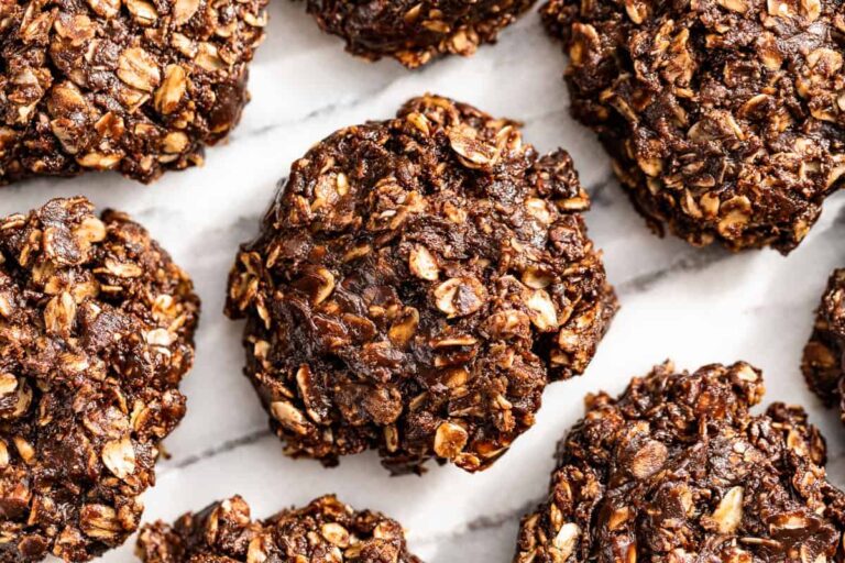 A tray of Healthy No-Bake Cookies.