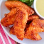 A plate of keto chicken nuggets.