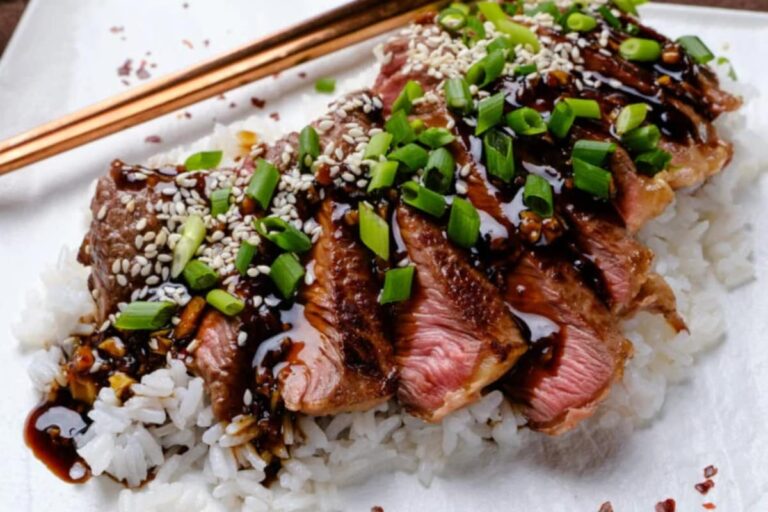 A plate of 30-Minute Beef Teriyaki.