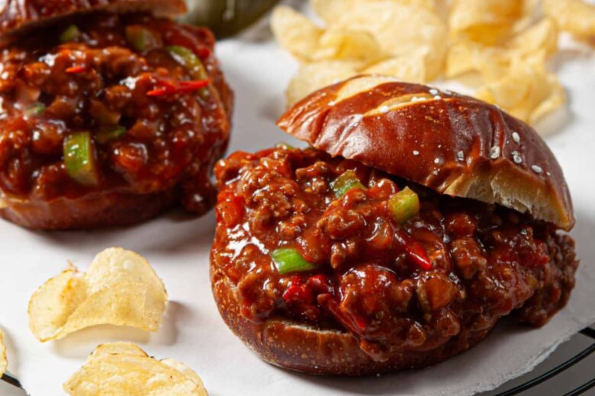 A plate of Instant Pot Sloppy Joes.