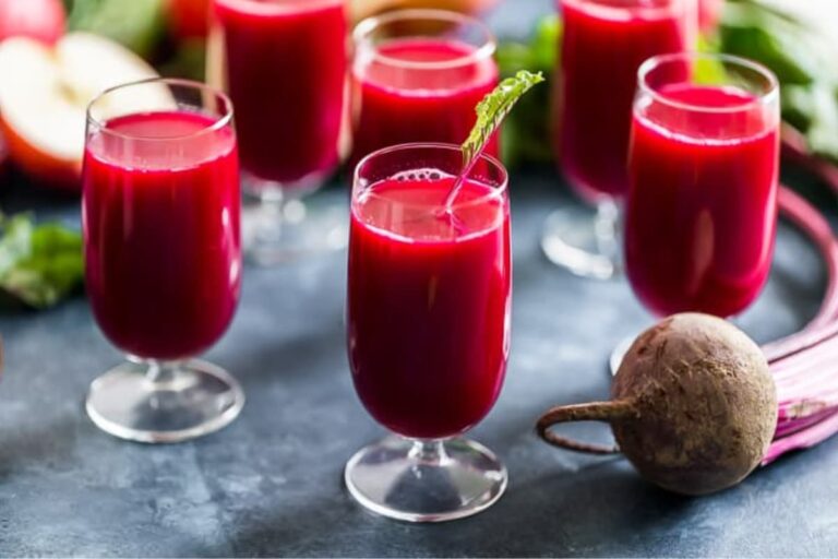 A glass of Carrot Beet Juice.