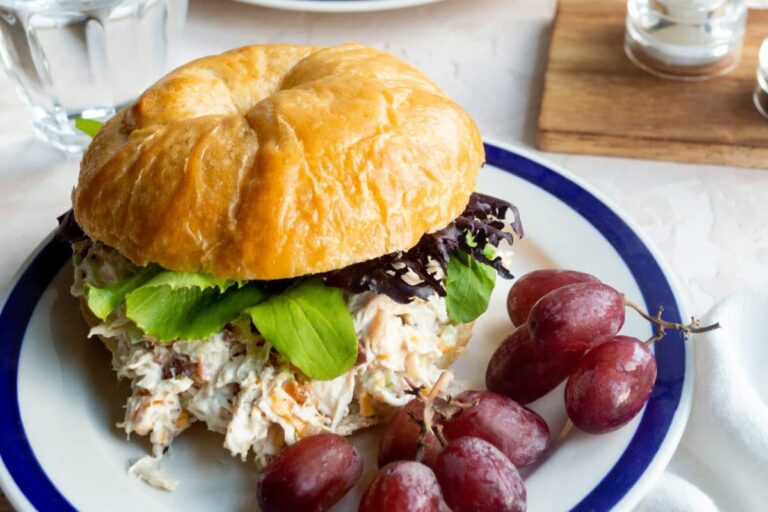 A plate of Sassy Scotty Chicken Salad.