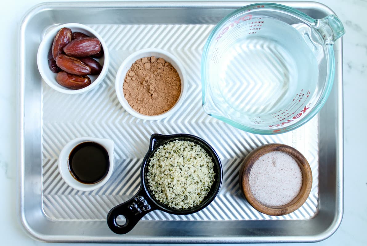 Ingredients on a tray.