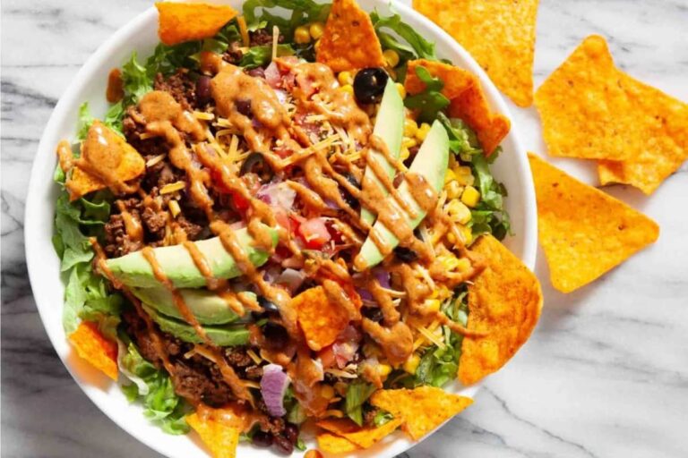 A bowl of Doritos Taco Salad.