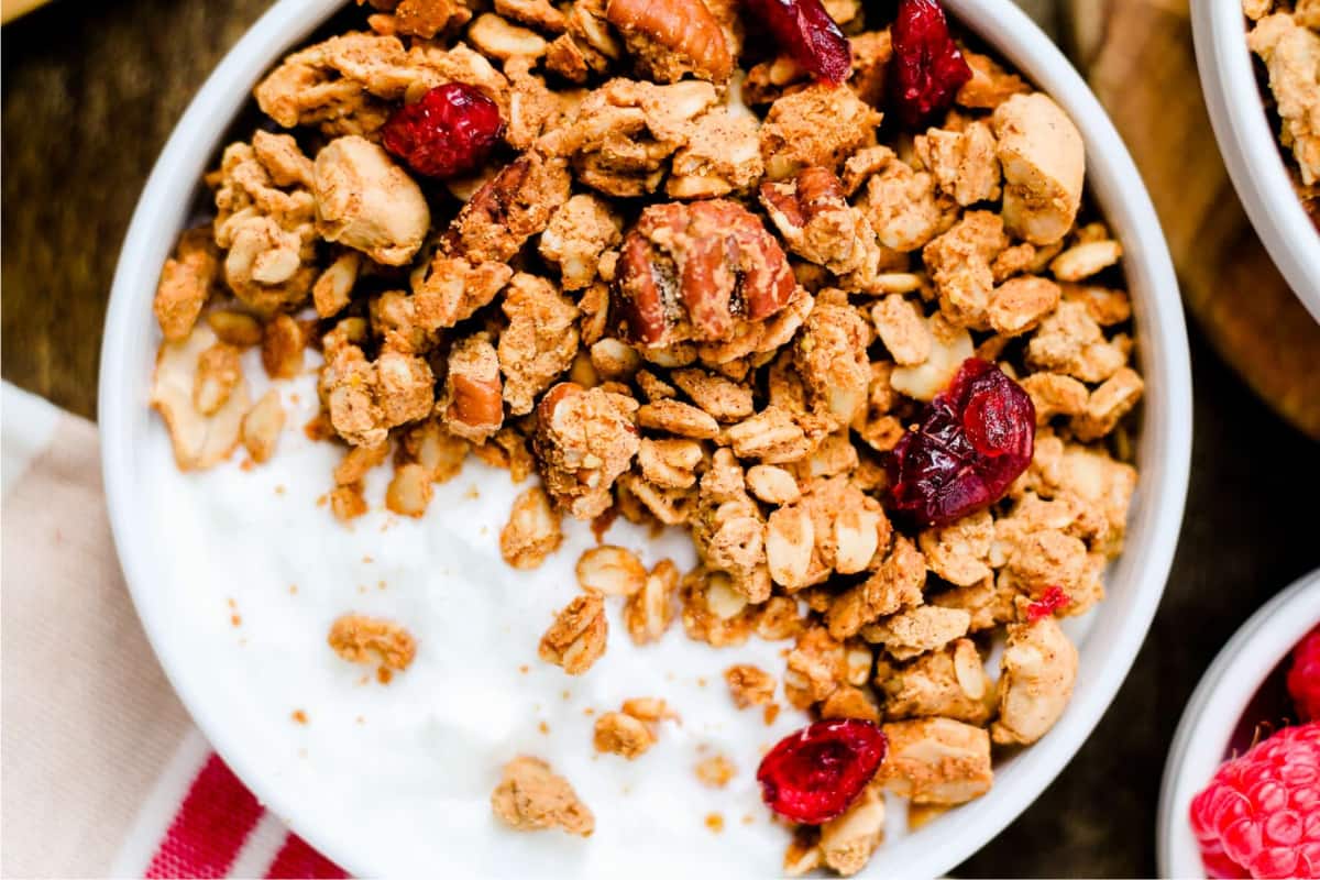 A bowl of Protein Granola.