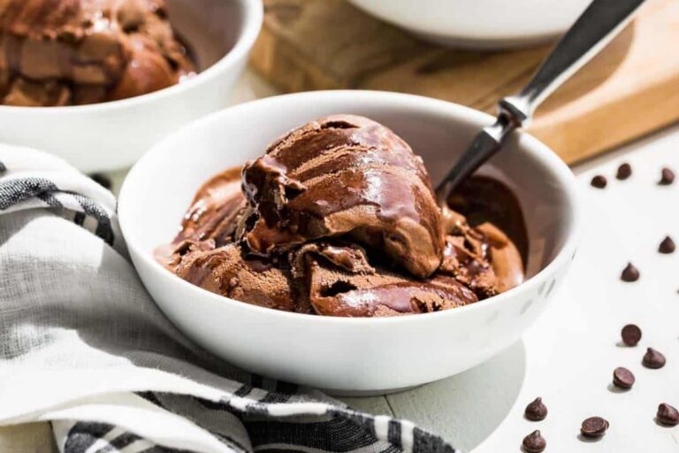 A bowl of Chocolate Avocado Ice Cream.