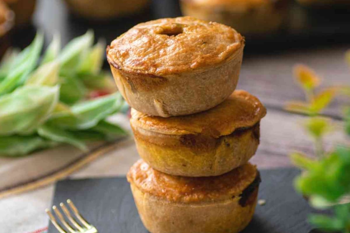 A plate of Mini Moroccan Chicken Pot Pies.