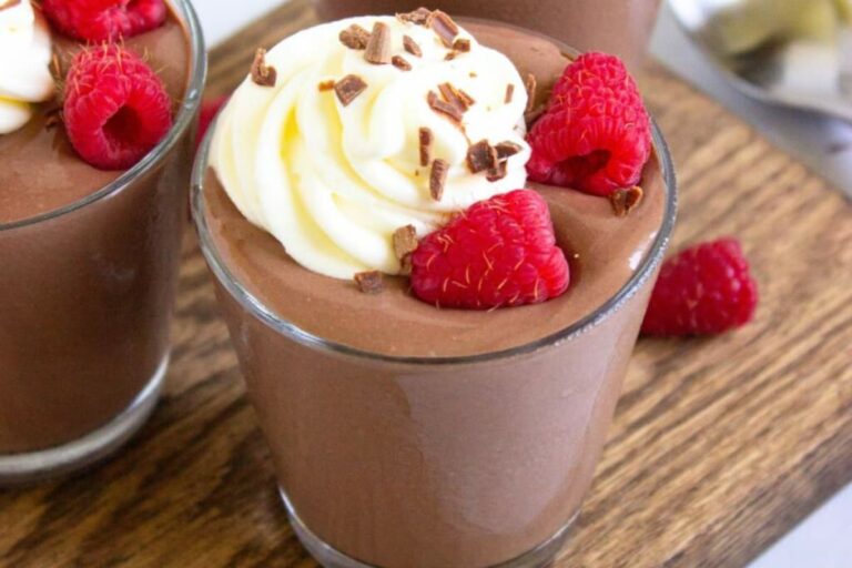 A dish of Easy Protein Pudding (Low-Carb, Sugar-Free).
