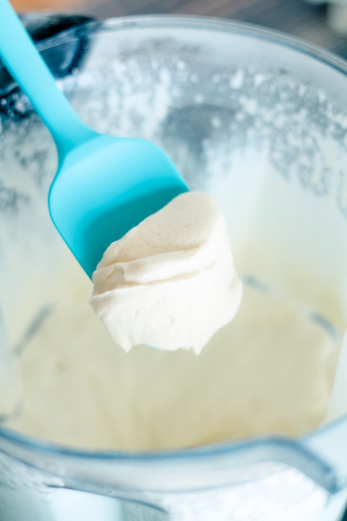 A container of Vitamix whipped cream.