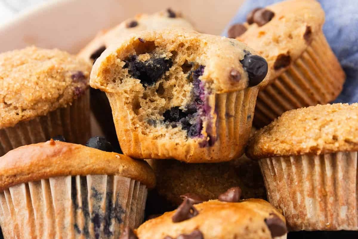 A bowl of Cottage Cheese Muffins.