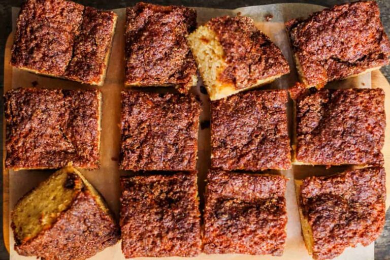 A tray of Apple Cinnamon Coffee Cake.