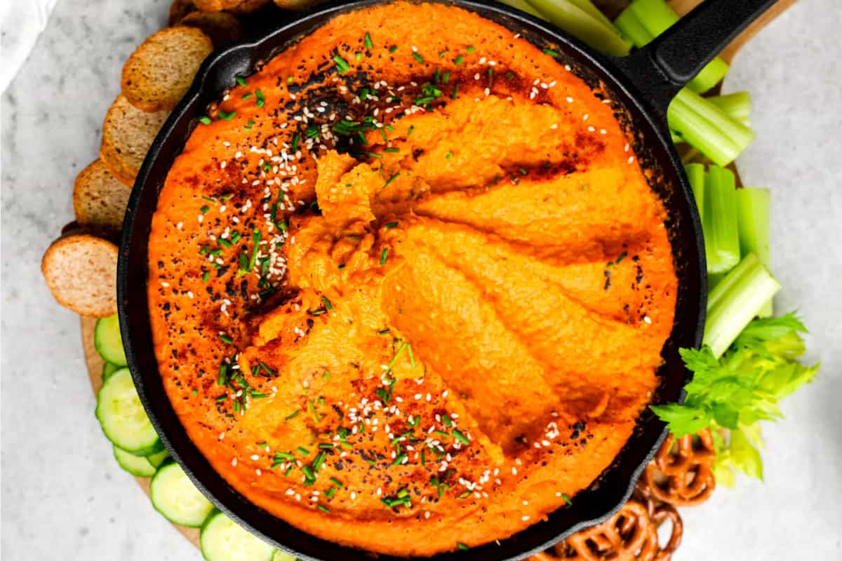 A dish of Butternut Squash Dip.
