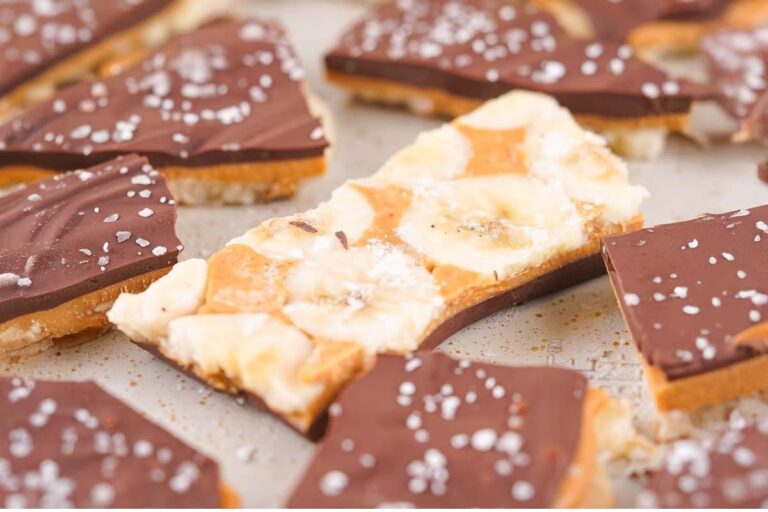 A plate of Chocolate Banana Bark.