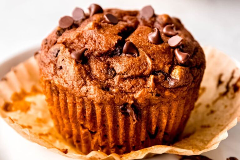 A plate of Pumpkin Protein Muffins.