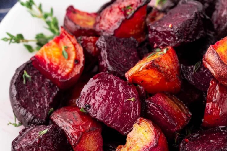 A plate of Roasted Beets.