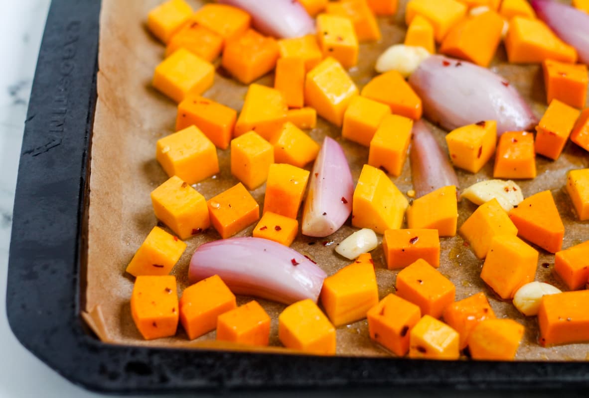 Ingredients ready to go in the oven.