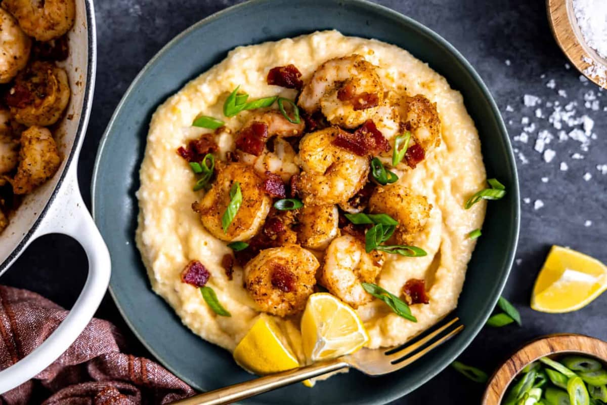 A bowl of Shrimp and Grits.