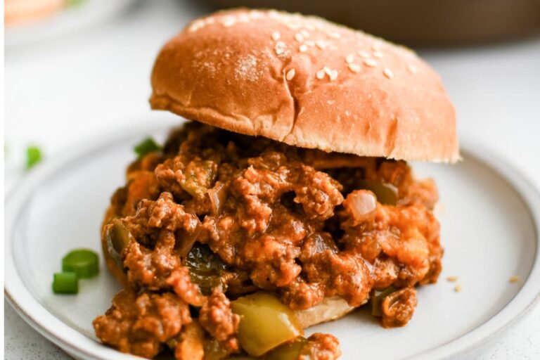 A plate of Sloppy Joe Sandwiches.
