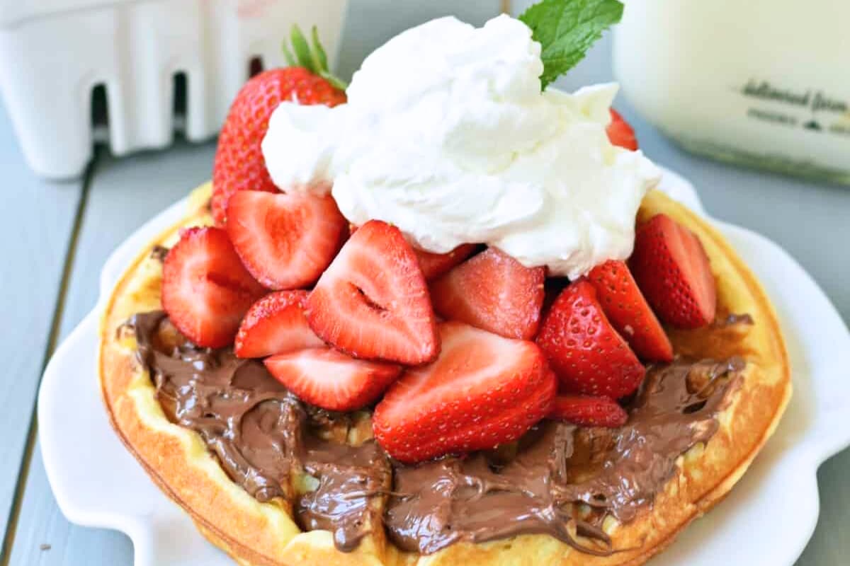 A plate of Best Belgian Liege Waffles.