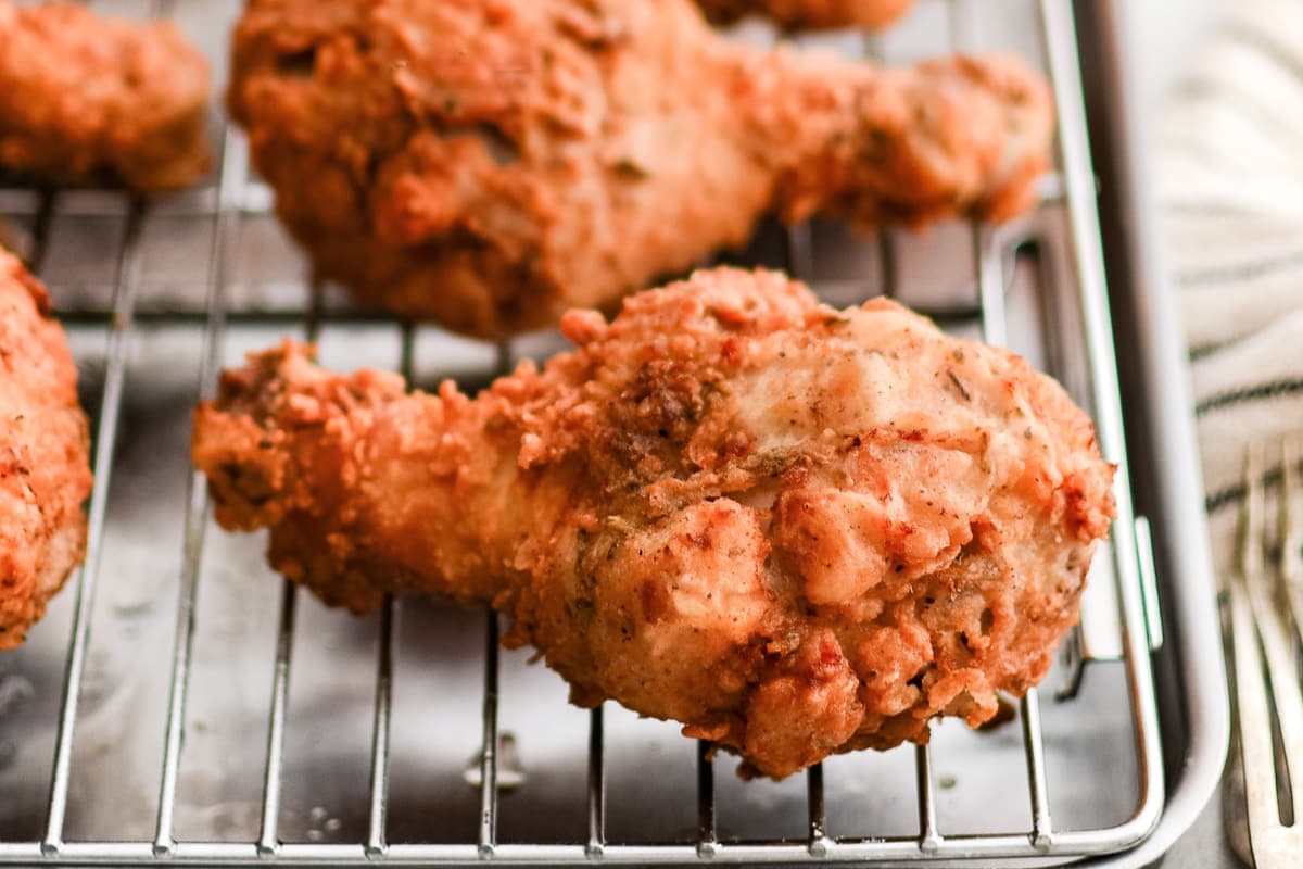 A dish of Super Crispy Buttermilk Fried Chicken.
