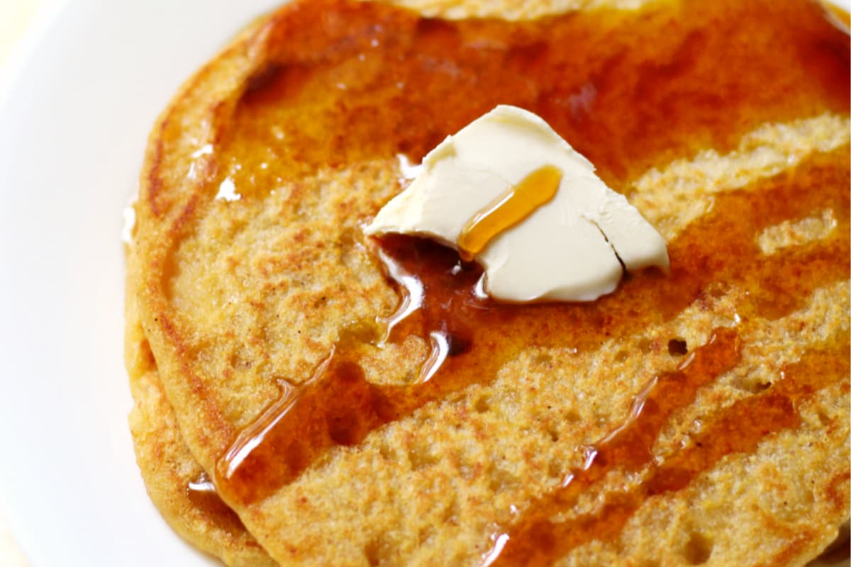 A plate of Butternut Squash Pancakes.