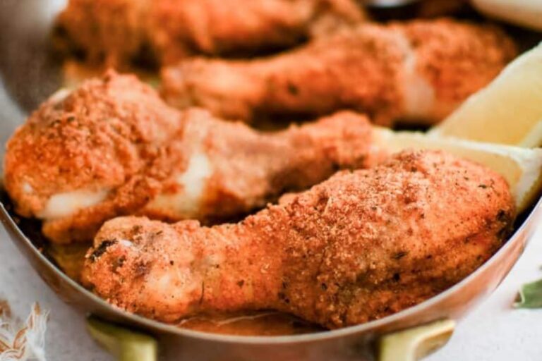 A dish of Copycat Shake and Bake Chicken.