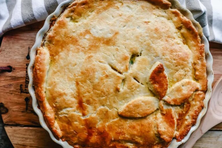 A dish of Chicken Pot Pie.