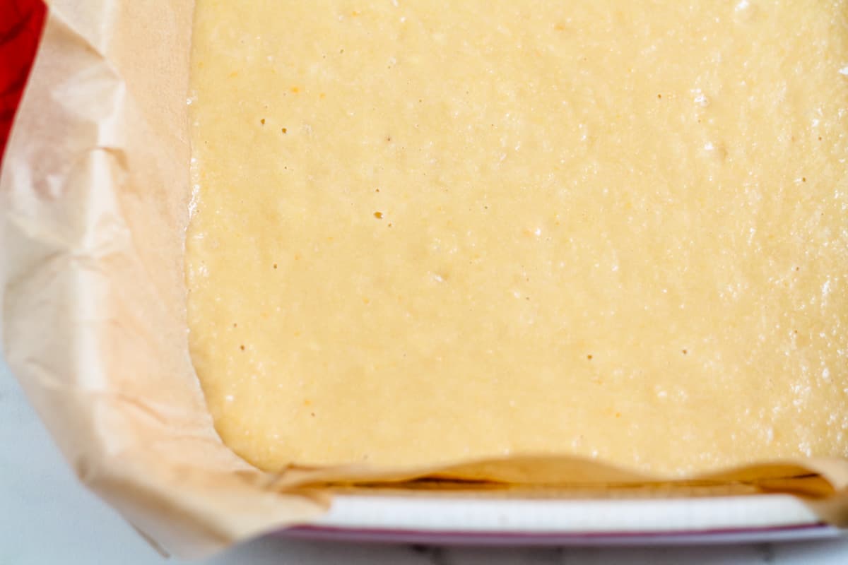 Ingredients in a baking dish.