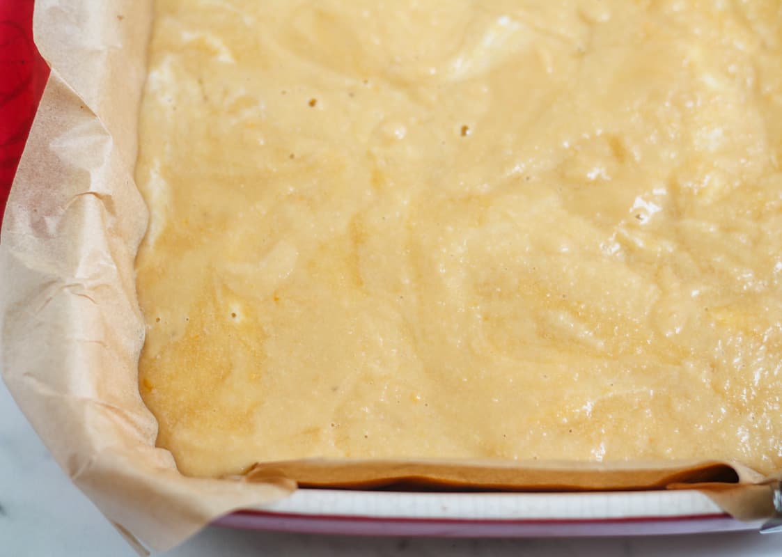 Ingredients in a baking dish.