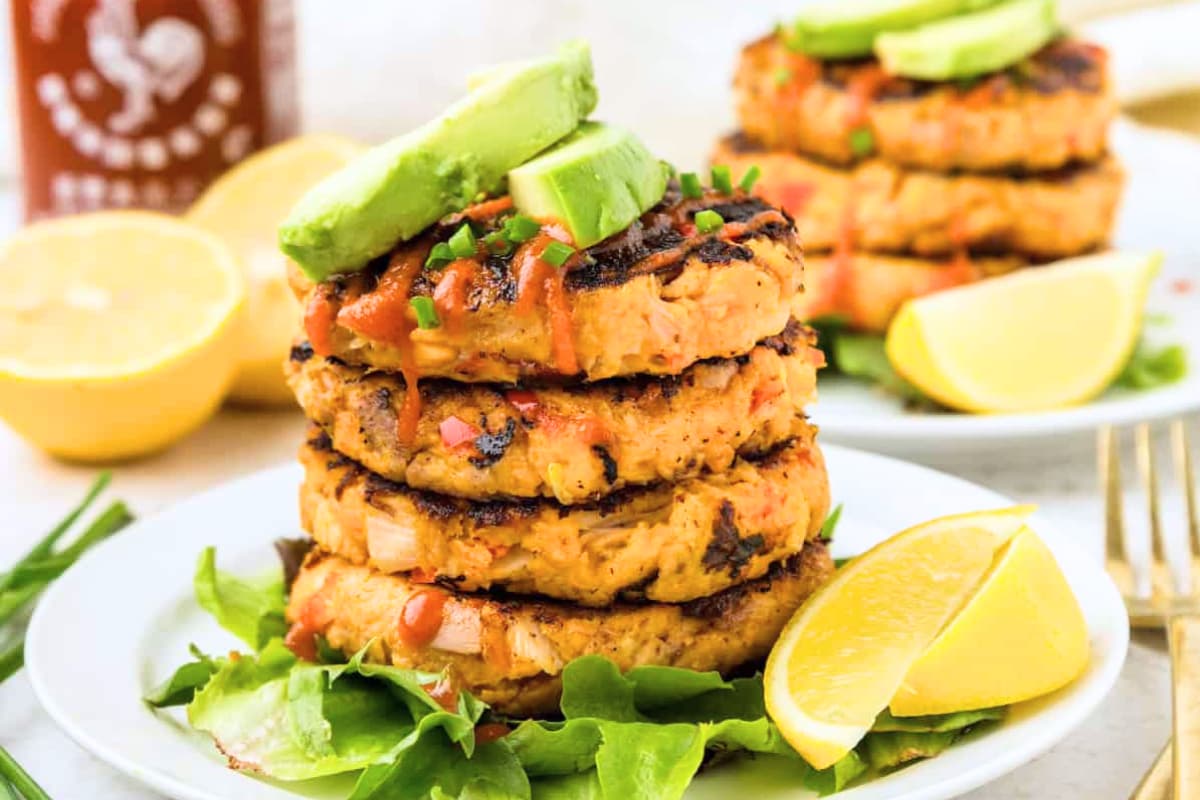 A plate of Tuna Cakes.