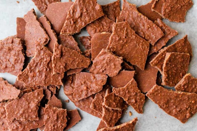 A plate of Healthy Chocolate Bark.