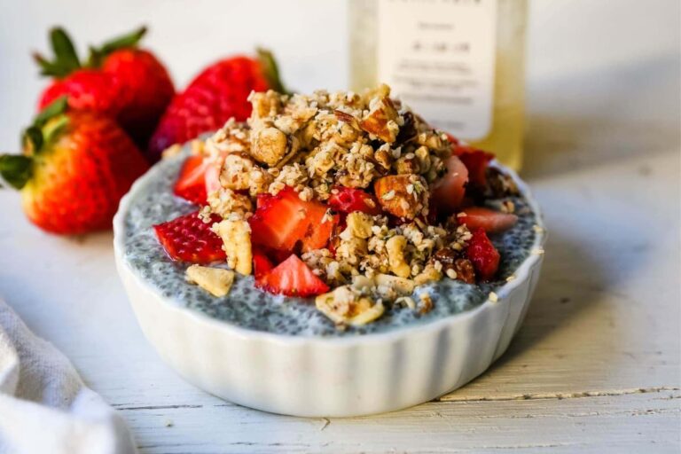 A bowl of Nutty Coconut Granola without Oats.
