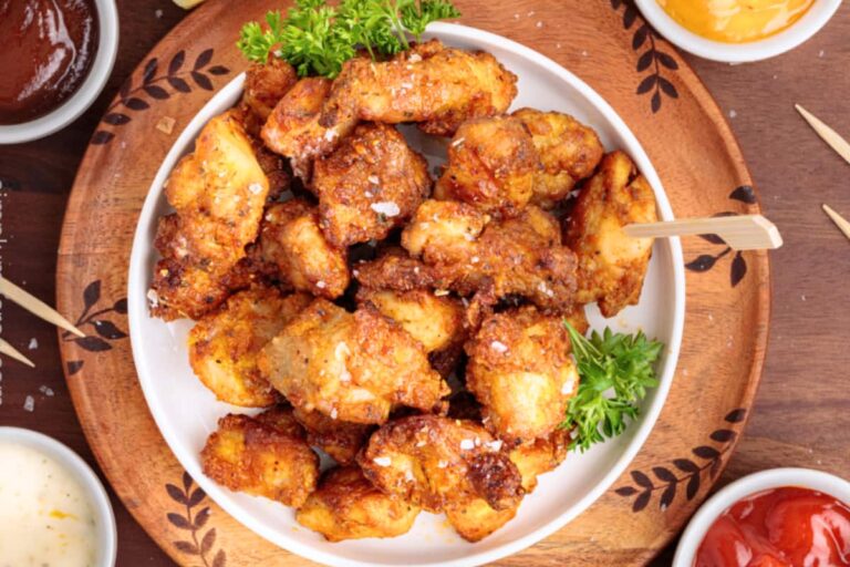 A bowl of Air Fryer Chicken Bites.