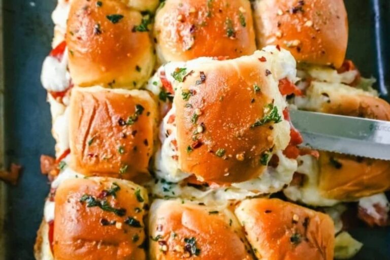 A plate of Pepperoni Pizza Sliders.