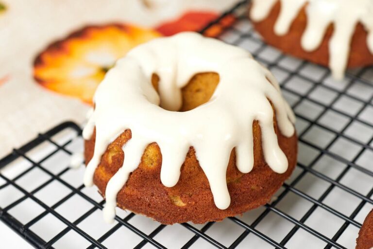 A tray of Pumpkin Mini Bundt Cakes.