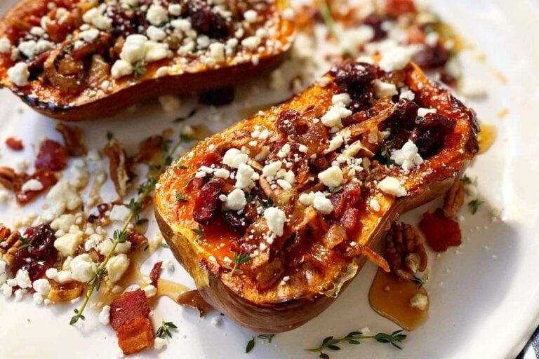 A plate of Roasted Honeynut Squash.