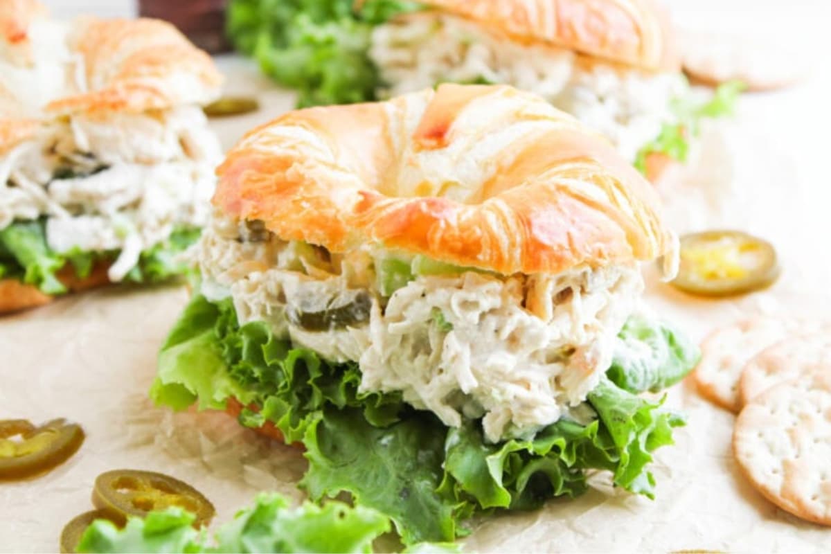 A plate of Jalapeno Chicken Salad.