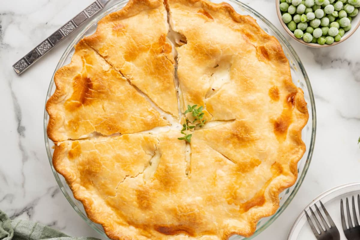 A dish of Turkey Pot Pie.