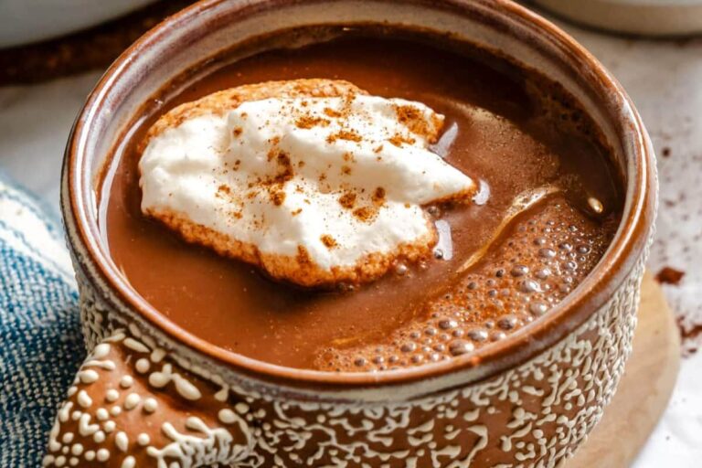 A mug of Gingerbread Hot Chocolate.