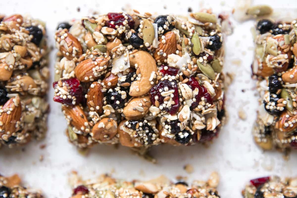 A plate of Nut Bars.