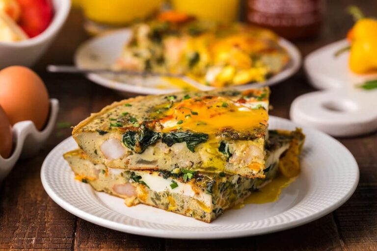 A plate of Shrimp Omelette.