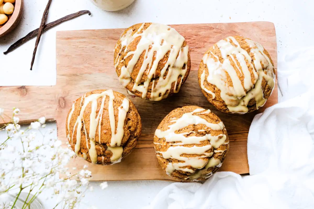 A tray of Bakery Style Gluten-Free Vanilla Muffins.
